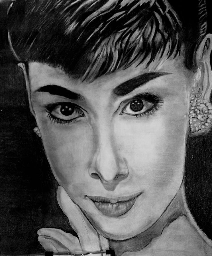 Audrey Hepburn Drawing by Windy Savarese - Pixels