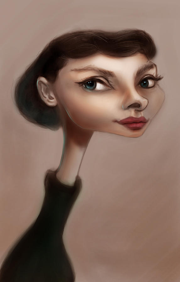 Audrey Hepburn Painting by Yiwen Zhang | Fine Art America