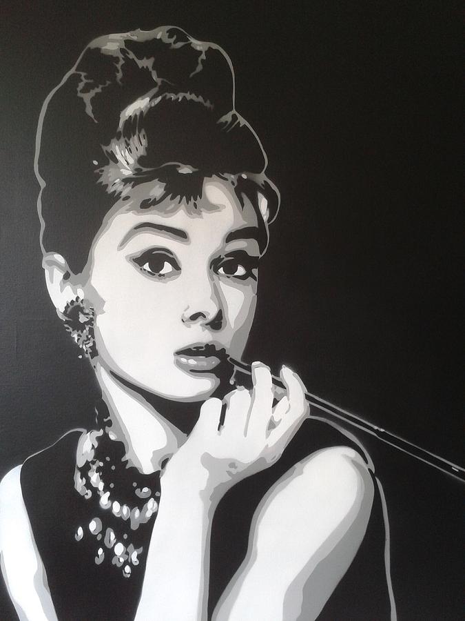 Audrey Hepburn Painting - Audrey by Leon Keay