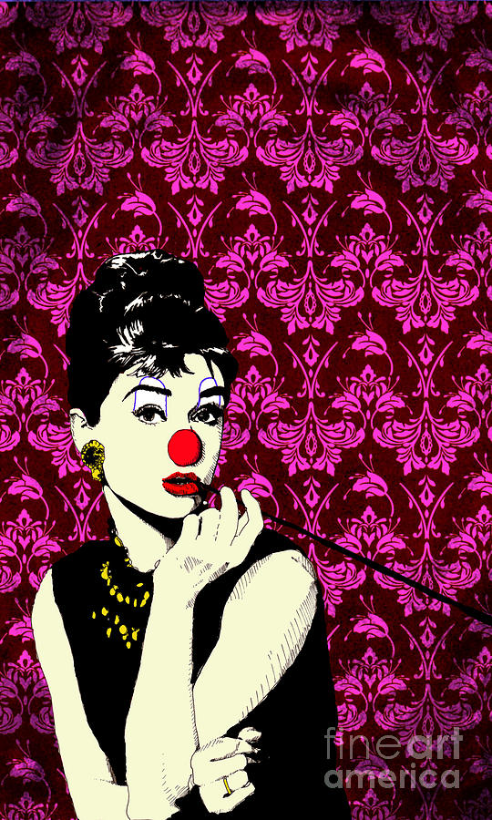 Audrey on Purple Digital Art by Jason Tricktop Matthews