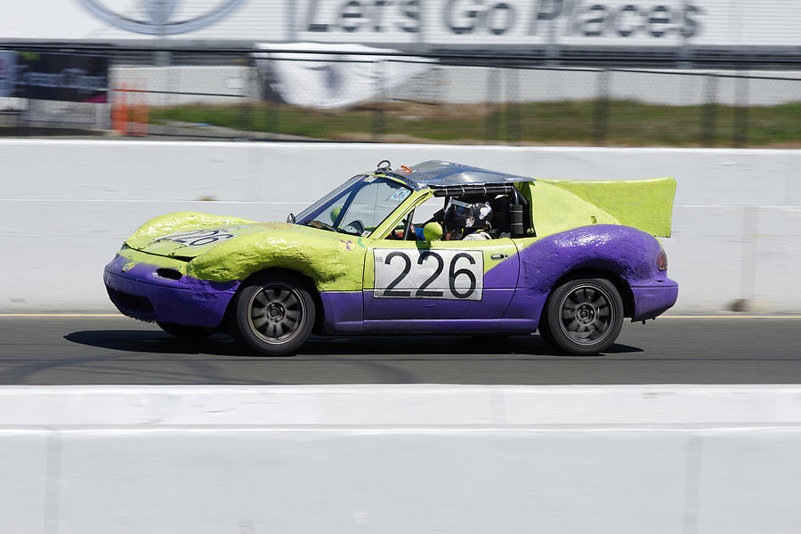 Augmented -- Mazda Miata at the 24 Hours of LeMons Race in Sonoma, California Photograph by Darin Volpe