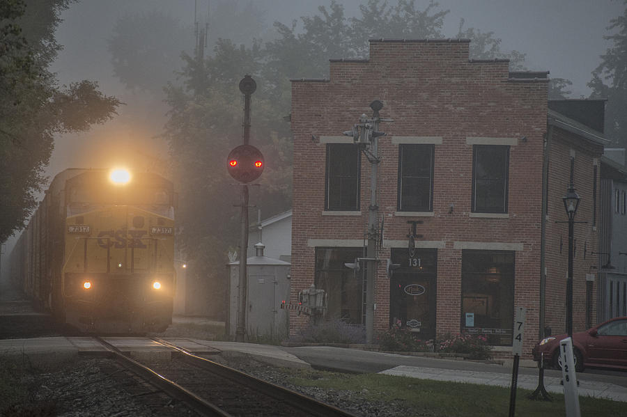 August 23 2014 A southbound CSX at Tipp City Photograph by Jim Pearson
