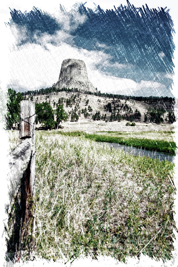 August At Wyoming Devils Tower Monument PA Vertical Photograph by Thomas Woolworth