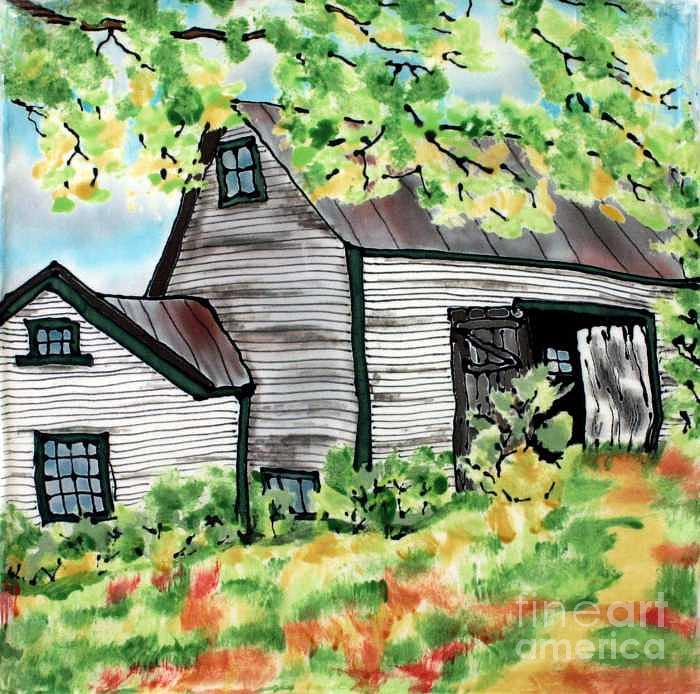 Fall Painting - August Barn by Linda Marcille