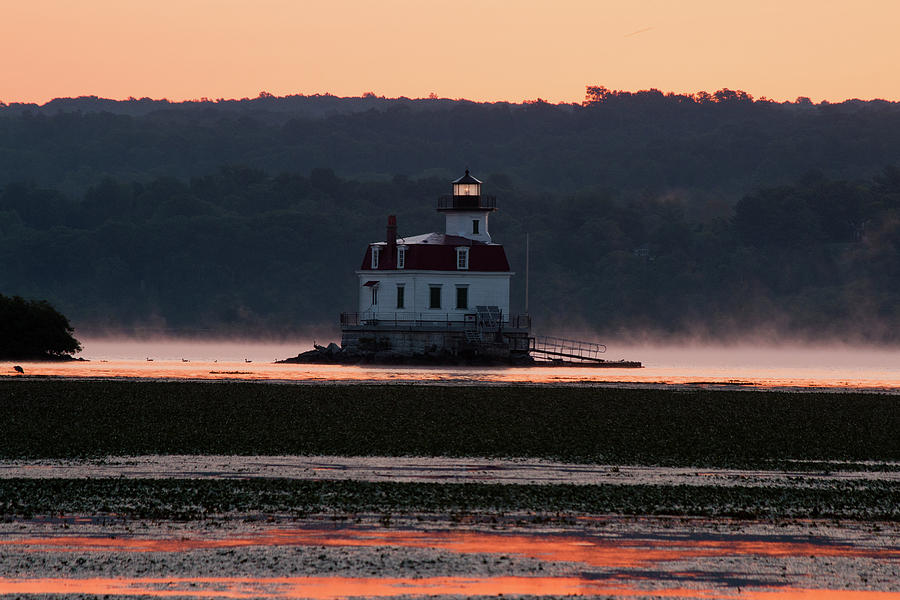 August Dawn at Esopus Light I Photograph by Jeff Severson