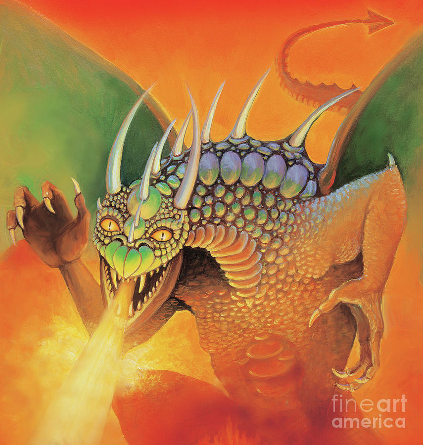 August Dragon Painting by Robert Corsetti