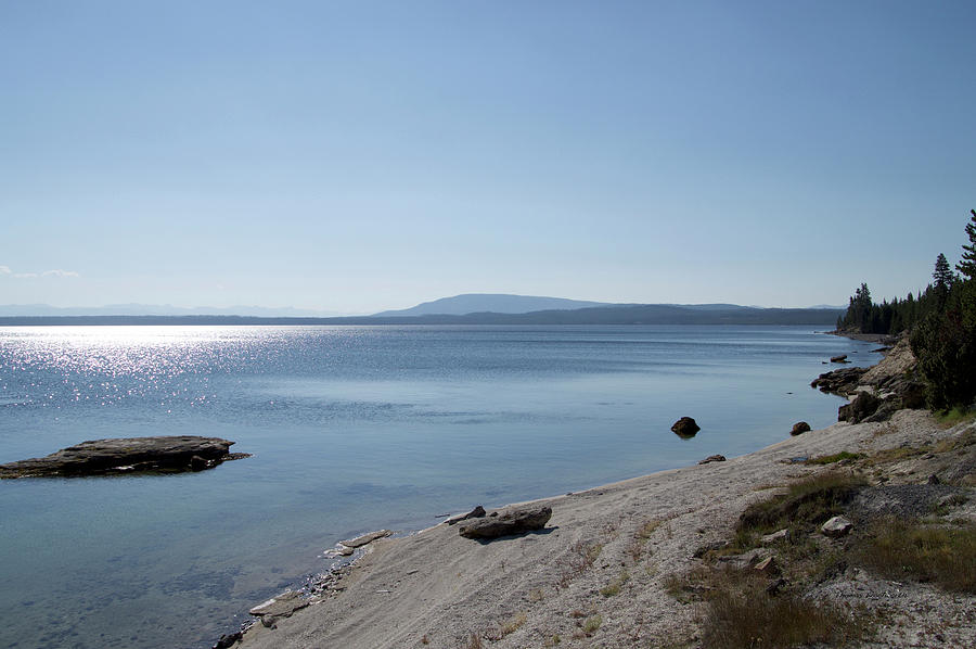 August High Noon Yellowstone Lake 02 Photograph by Thomas Woolworth