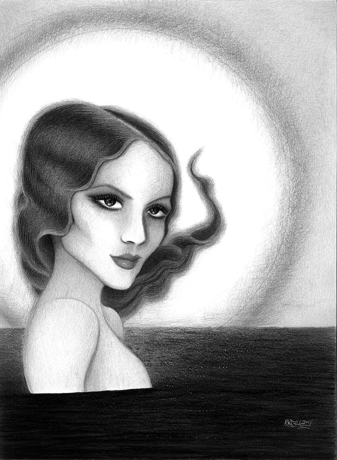 August Honey Colorless Drawing by Danielle R T Haney