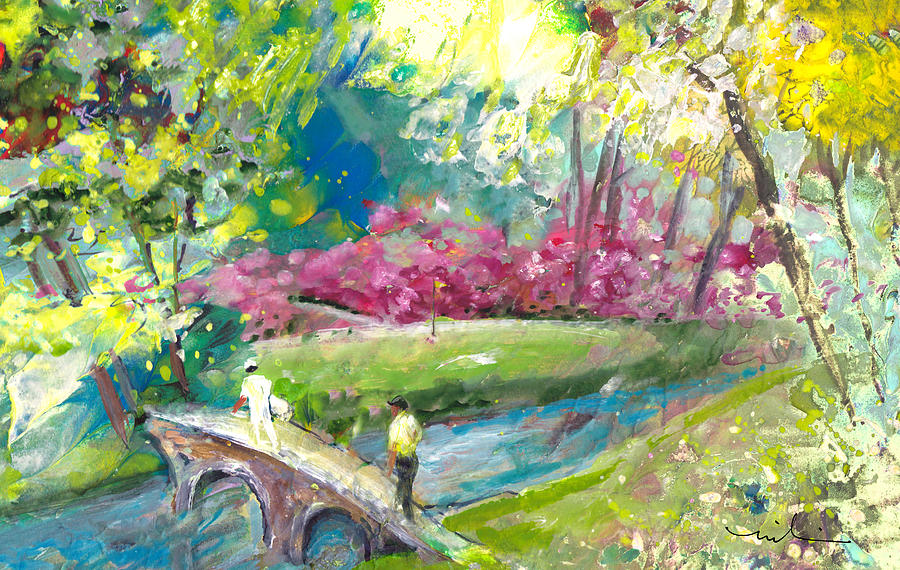Augusta Golf Course Painting by Miki De Goodaboom