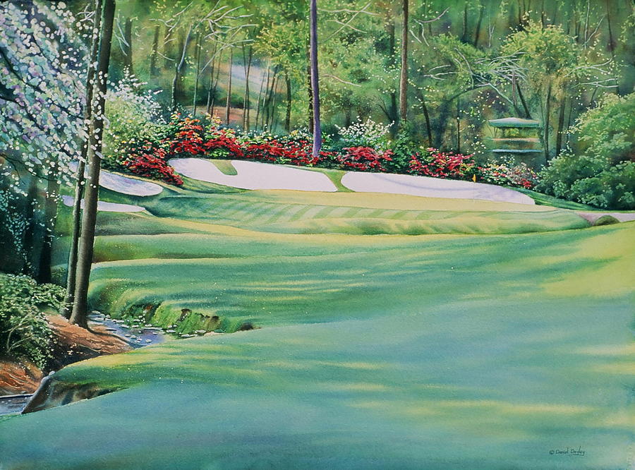 Augusta National 13th Hole Painting by Daniel Dayley