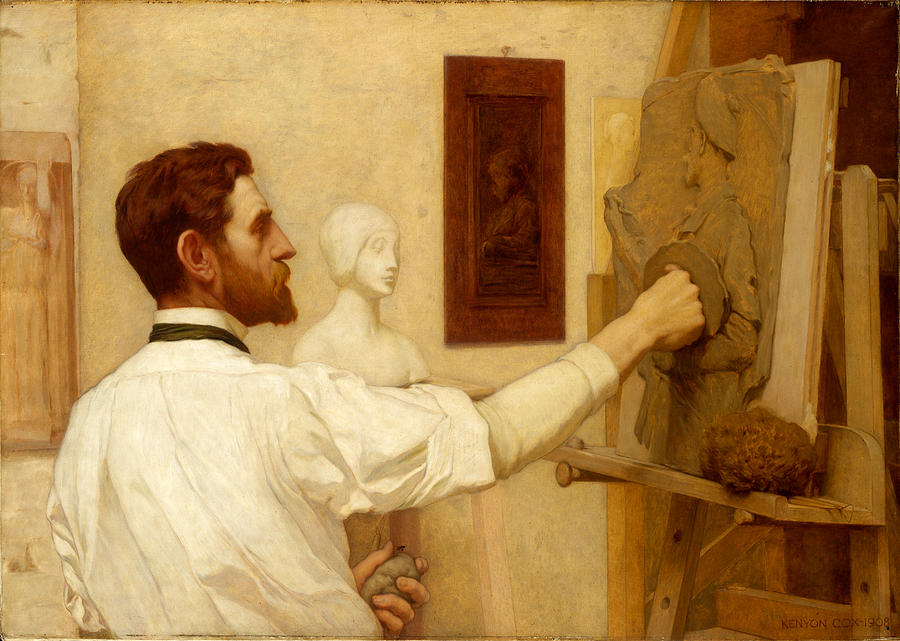 Portrait Painting - Augustus Saint Gaudens by Kenyon Cox