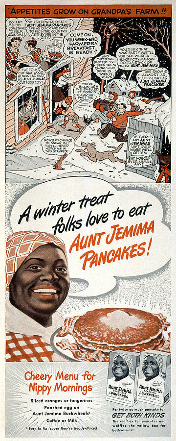Domestic Drawing - Aunt Jemima Ad, 1948 by Granger