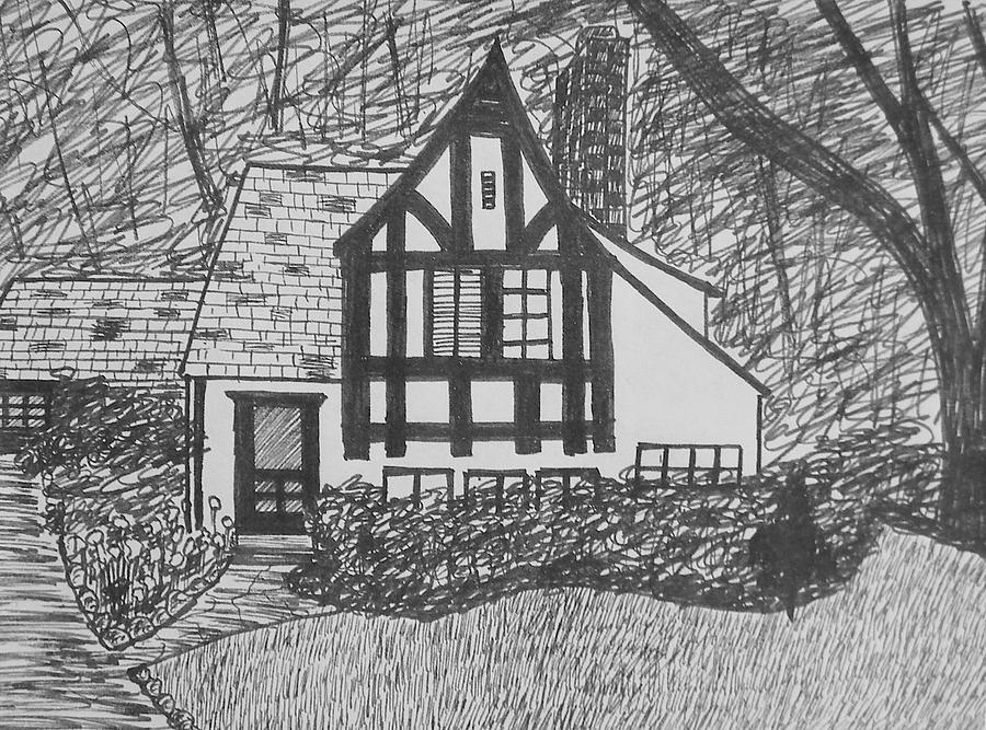 Aunt Vizys House Drawing by Lenore Senior