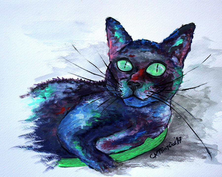 Aunts Beautiful Companion, Ms. Biscuit Painting by Carol Tsiatsios