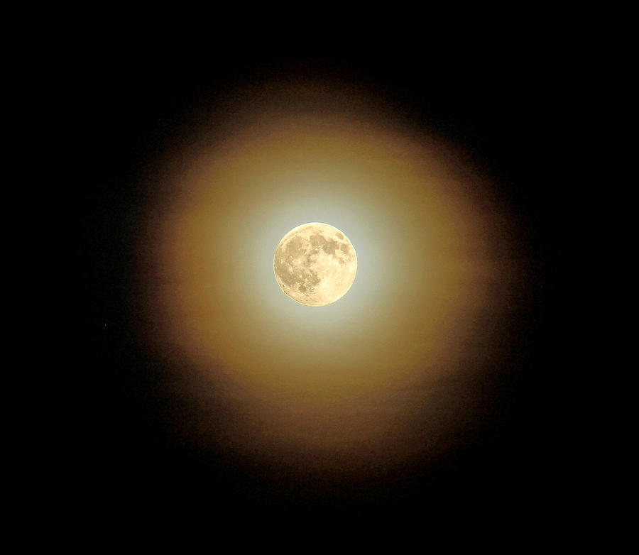 D6B6319-Aura Full Moon  Photograph by Ed  Cooper Photography