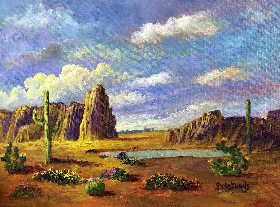 Aura Of The Desert Light Painting by Rand Burns