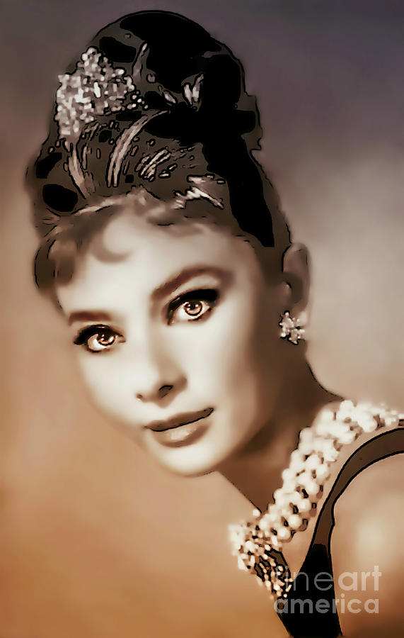 Aurdrey Hepburn - Famous Actress Photograph by Ian Gledhill