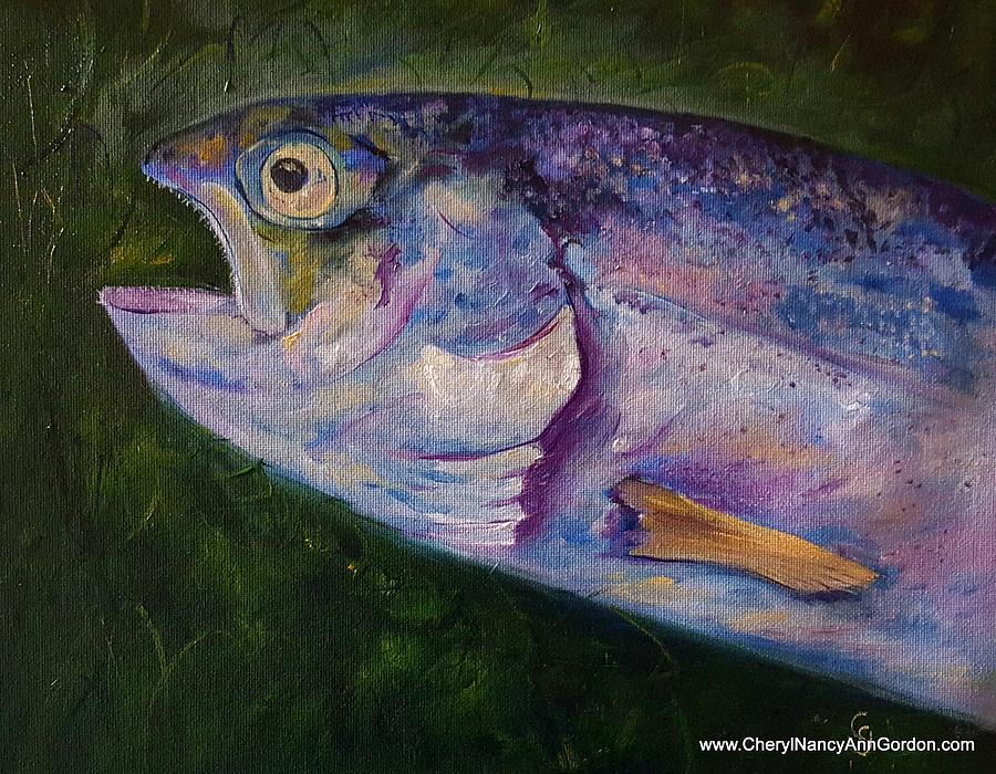 Aurons Rainbow Trout Painting
