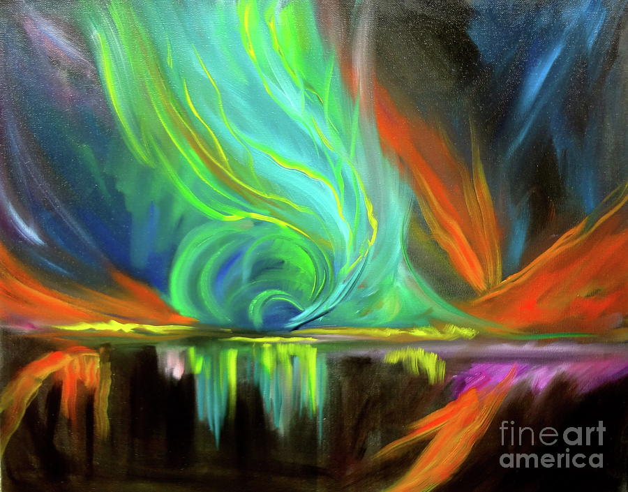 Aurora Borealis Painting by Jenny Lee
