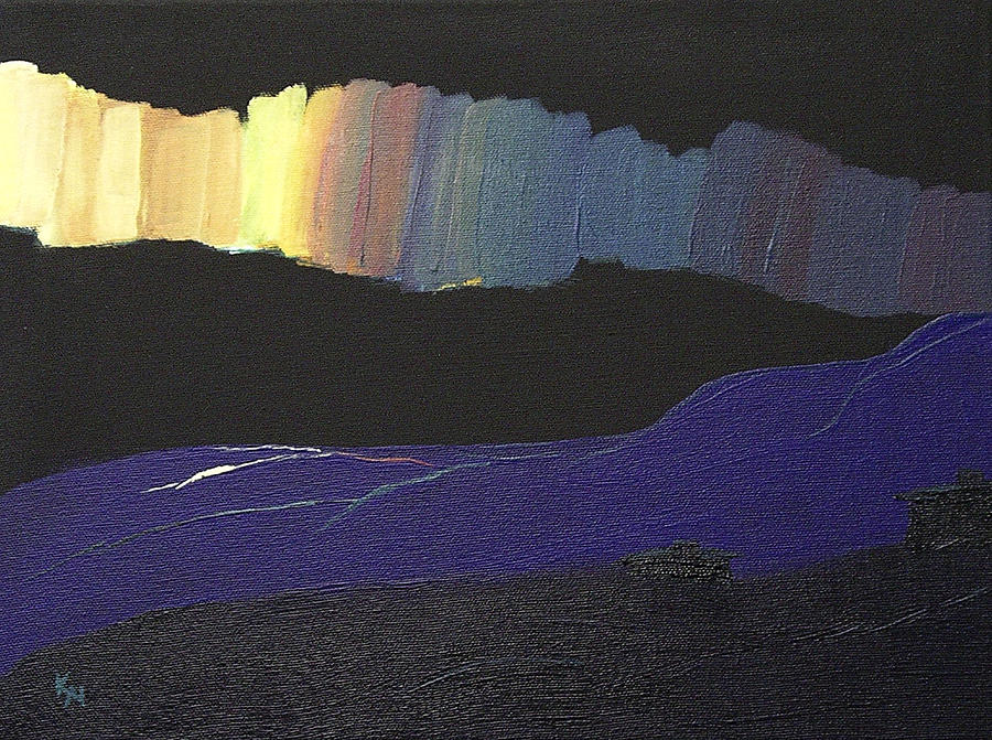 Aurora Borealis Painting by Karen Nicholson
