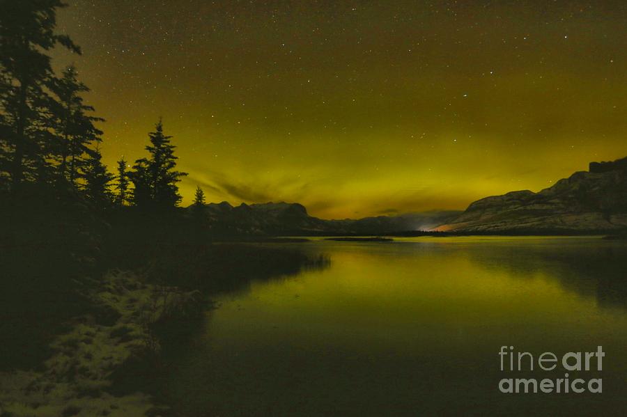 Aurora Borealis Over Talbot Lake Photograph by Adam Jewell