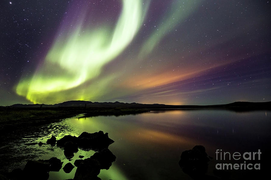 Aurora Borealis Over thinvellir Photograph by Gunnar Orn Arnason