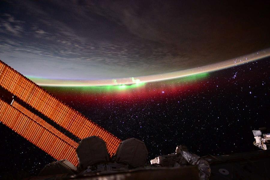 Aurora from the ISS Painting by Celestial Images