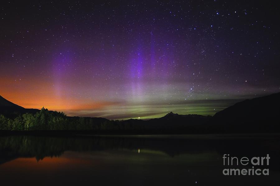 Landscape Photograph - Aurora Lights in Washington by Tara Ellis