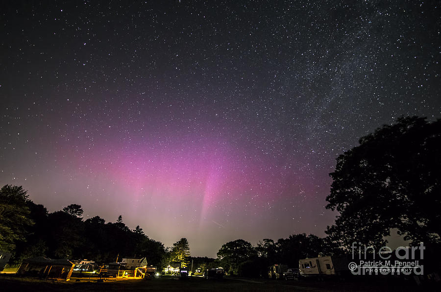 Aurora Over Sagadahoc Bay Campground Photograph by Patrick Fennell
