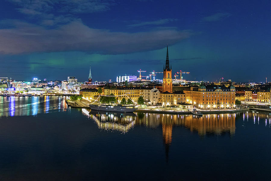 Aurora Borealis Photograph - Aurora over Stockholm in the Fall 2018 by Dejan Kostic Aurora Borealis Photograph - Aurora over Stockholm in the Fall 2018 by Dejan Kostic