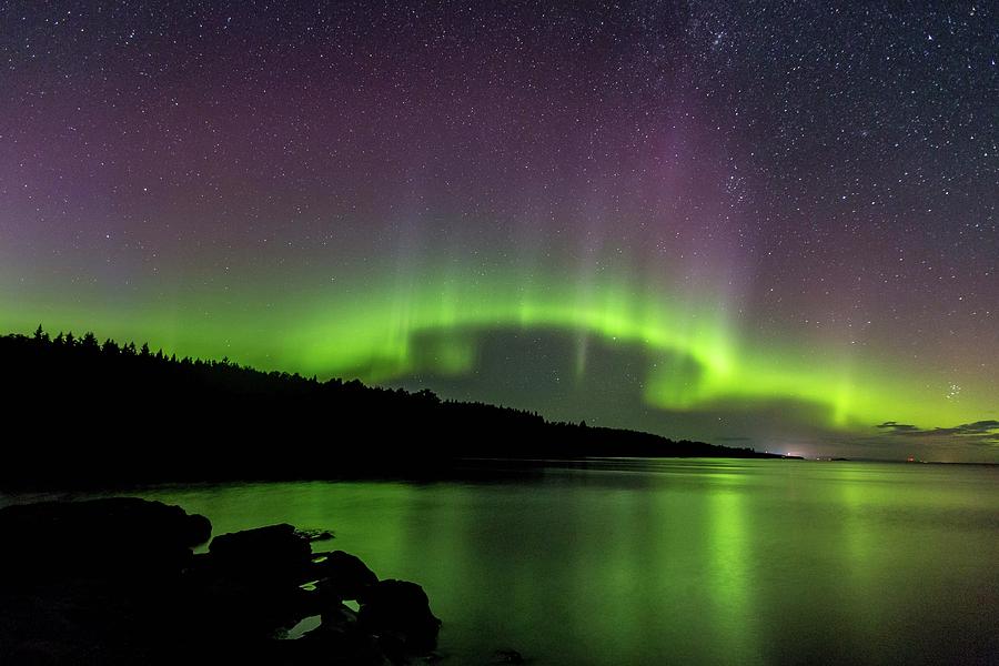 Aurora Over Superior 1 Photograph by Paul Schultz