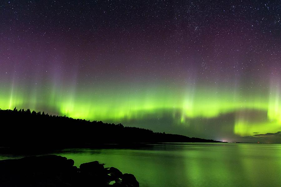 Aurora Over Superior 3 Photograph by Paul Schultz