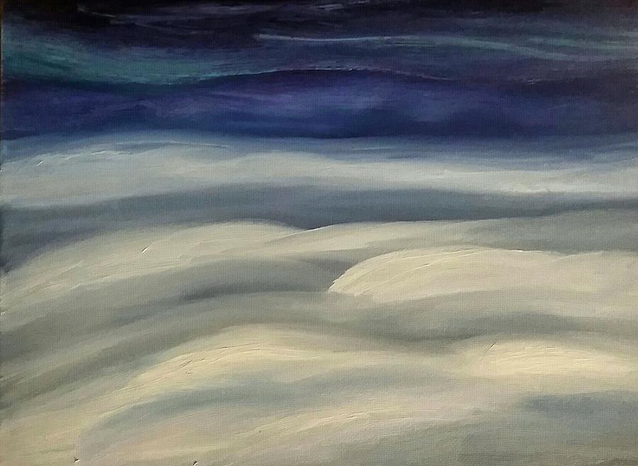 Winter Painting - Aurora Over the Snowbanks by Vale Anoai
