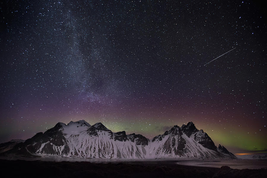 Aurora over Vesturhorn Photograph by Hali Sowle - Fine Art America