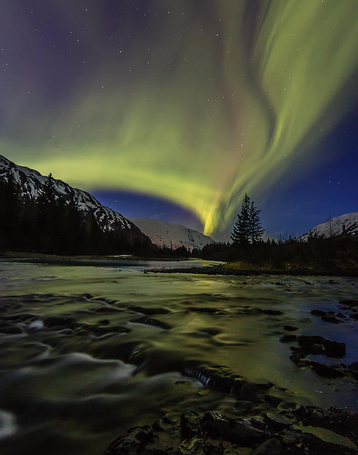 Aurora Photograph - Aurora River by Zane Giles
