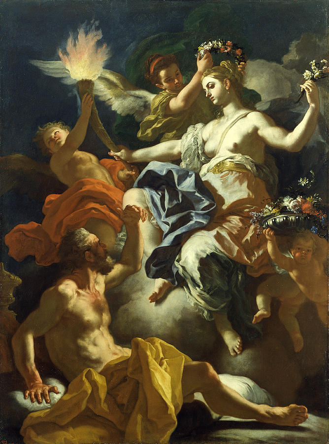 Aurora Taking Leave of Tithonus Painting by Francesco Solimena