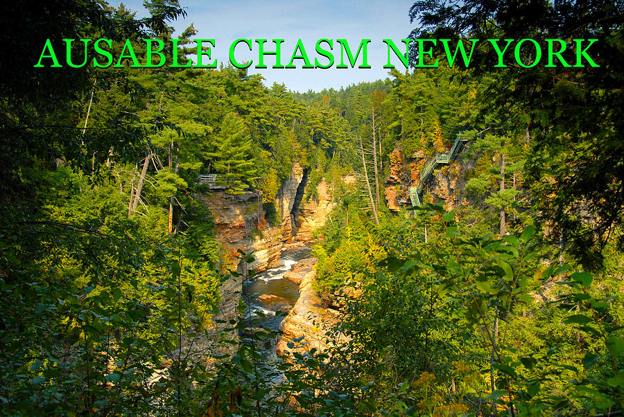 Ausable Chasm New York poster A Photograph by David Lee Thompson