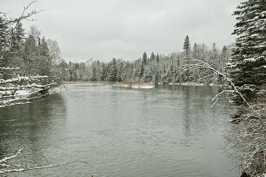 Winter Photograph - AuSable River 3143 by Michael Peychich