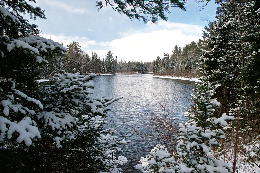 Winter Photograph - AuSable River 4820 by Michael Peychich