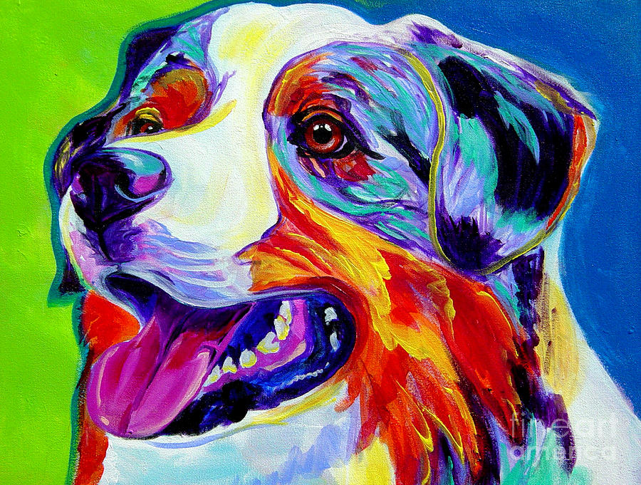 Dog Painting - Aussie by Dawg Painter