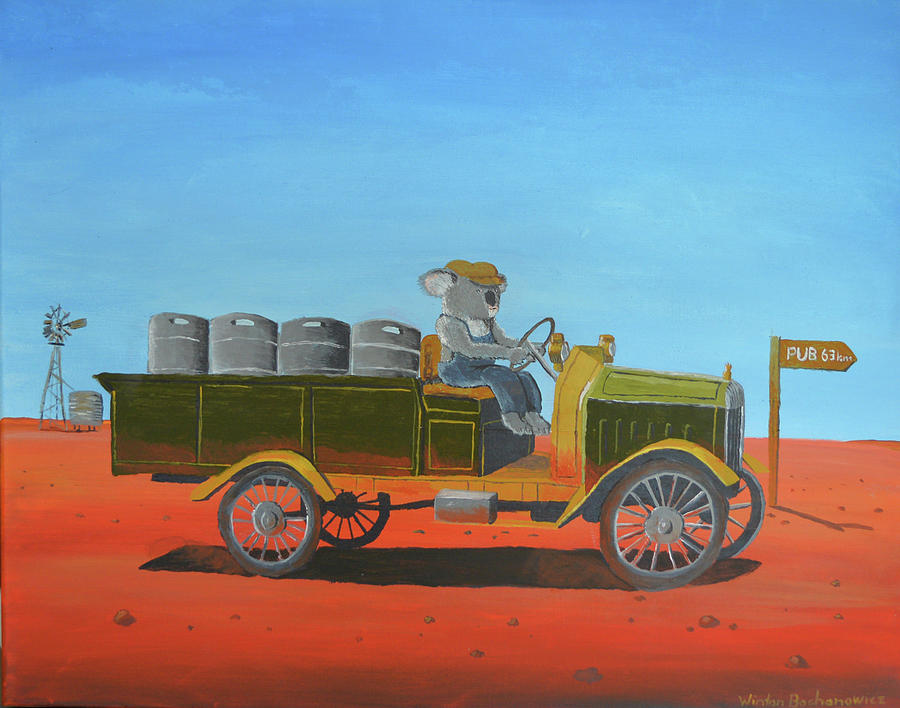 Aussie Beer Truck Painting by Winton Bochanowicz