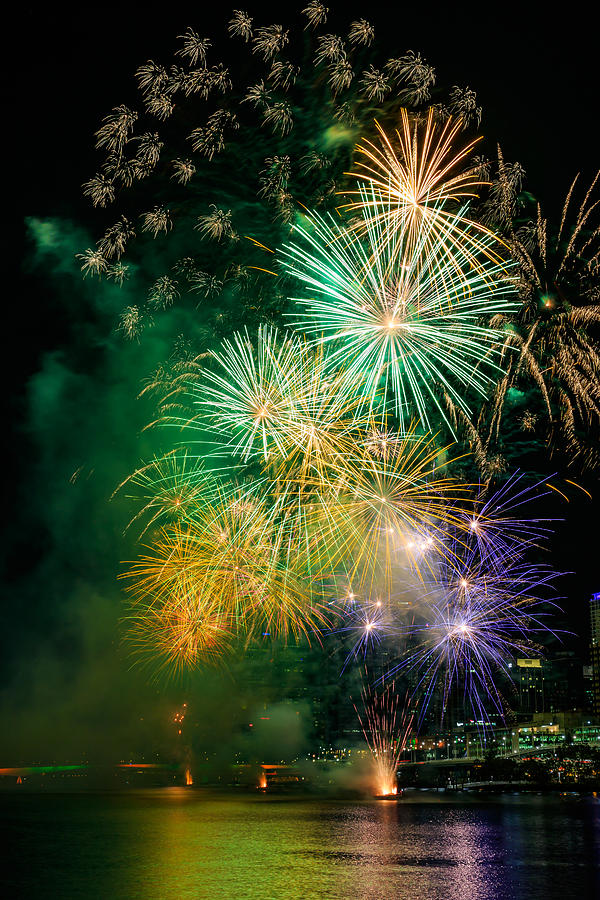 Fireworks Photograph - Aussie FIreworks by Sandy Eveleigh