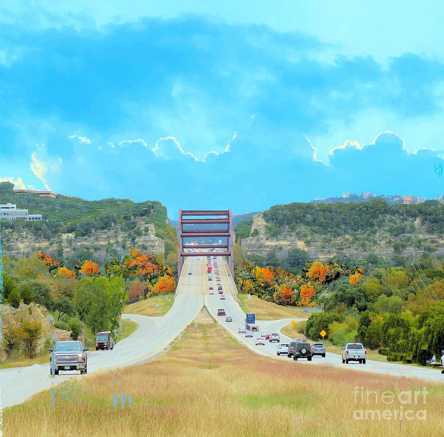 Austin 360 Bridge in Autumn Photograph by Janette Boyd