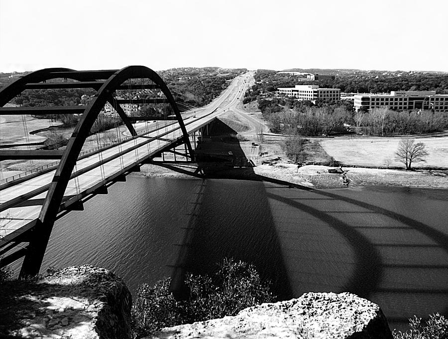 Austin 360 Bridge Monochrome Photograph by Marilyn Hunt