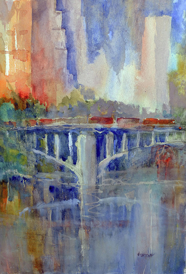 Austin Painting - Austin Bridge by Jimmie Trotter