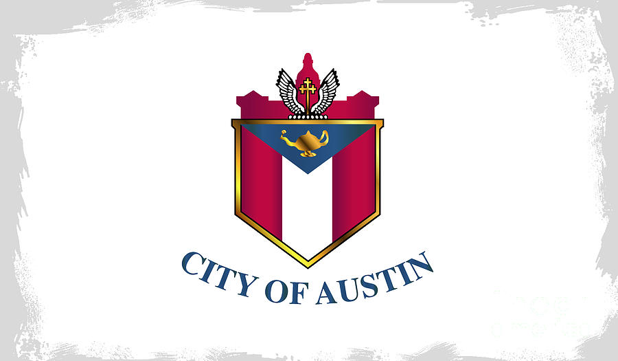 Austin Digital Art - Austin City Flag by Bigalbaloo Stock.