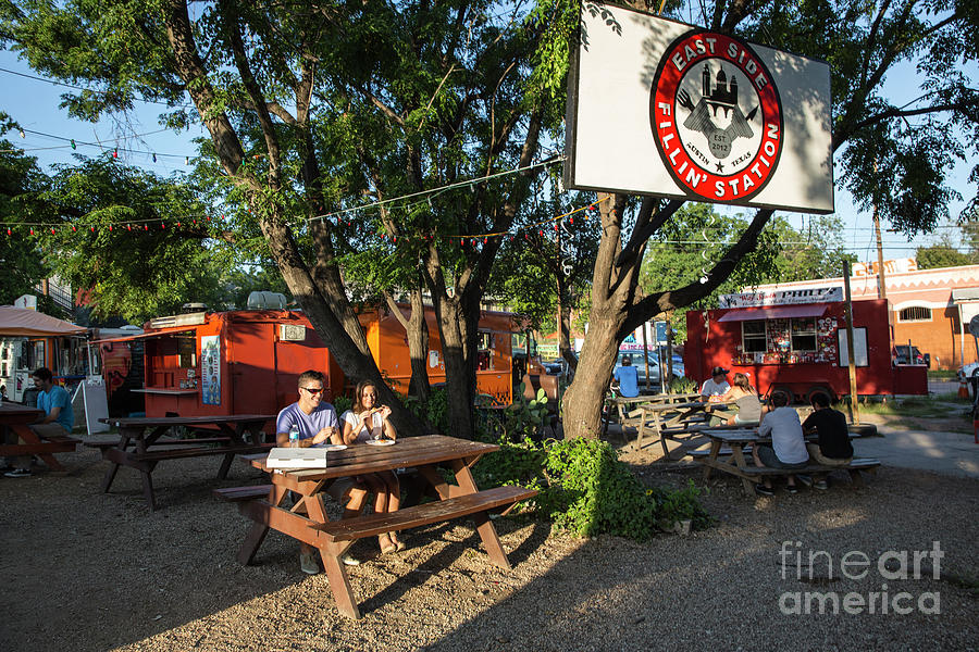 Food Trucks Photograph - Austin enjoying a retail boom as Eastside Food Trailer Parks gain national acclaim in East Austin by Dan Herron