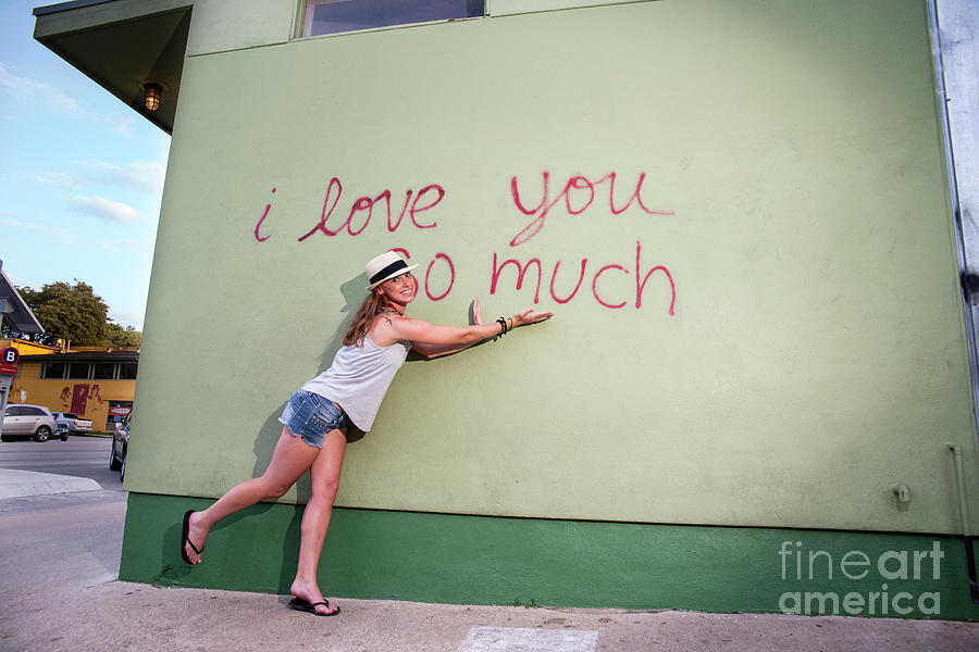 Austin Photograph - Austin is home to some amazing street art and murals, I love you by Dan Herron
