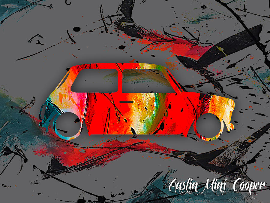 Car Mixed Media - Austin Mini Cooper by Marvin Blaine