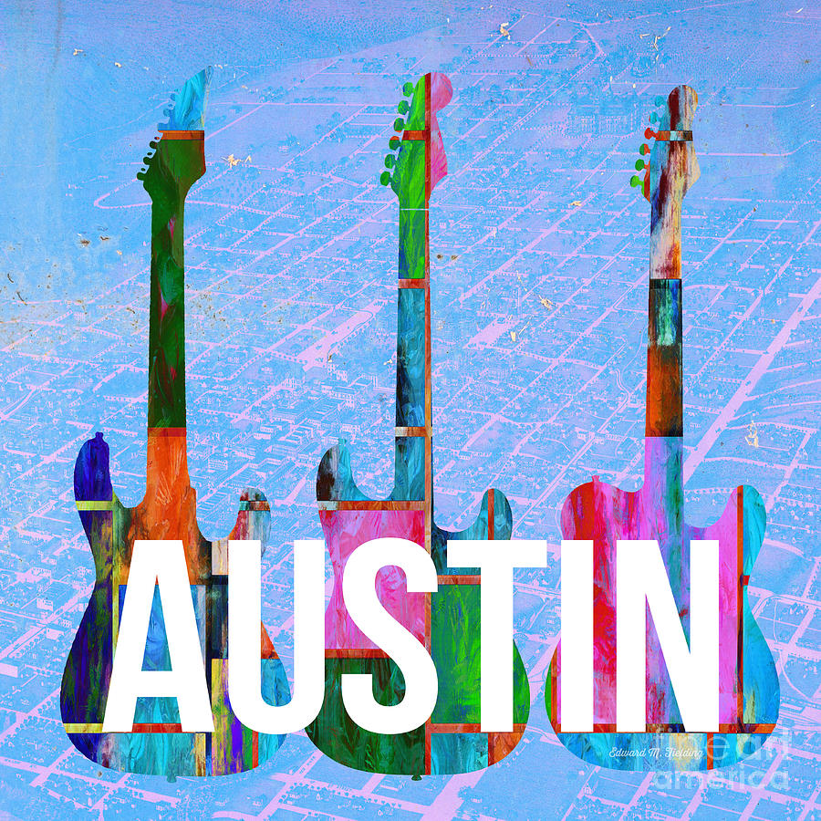 Austin Music Scene Painting by Edward Fielding